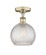 Edison One Light Semi-Flush Mount in Antique Brass (405|616-1F-AB-G122C-8CL)
