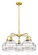 Downtown Urban Five Light Chandelier in Satin Gold (405|516-5CR-SG-G556-8CL)