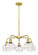 Downtown Urban Five Light Chandelier in Satin Gold (405|516-5CR-SG-G556-6CL)