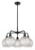 Downtown Urban Five Light Chandelier in Matte Black (405|516-5CR-BK-G122C-8CL)