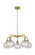Downtown Urban Five Light Chandelier in Brushed Brass (405|516-5CR-BB-G122C-6CL)