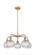 Ballston Five Light Chandelier in Antique Copper (405|516-5CR-AC-G122C-6CL)