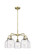 Downtown Urban Five Light Chandelier in Antique Brass (405|516-5CR-AB-G558-6SDY)