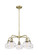 Downtown Urban Five Light Chandelier in Antique Brass (405|516-5CR-AB-G556-6CL)