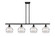 Ballston Four Light Island Pendant in Matte Black (405|516-4I-BK-G556-8CL)