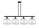 Ballston Four Light Island Pendant in Matte Black (405|516-4I-BK-G556-12CL)