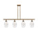 Ballston Four Light Island Pendant in Brushed Brass (405|516-4I-BB-G557-6CL)