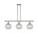 Ballston Three Light Island Pendant in Polished Nickel (405|516-3I-PN-G122C-8CL)