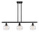 Ballston Three Light Island Pendant in Matte Black (405|516-3I-BK-G556-6CL)