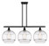 Ballston Three Light Island Pendant in Matte Black (405|516-3I-BK-G556-12CL)