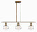 Ballston Three Light Island Pendant in Brushed Brass (405|516-3I-BB-G556-6CL)