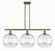 Ballston Three Light Island Pendant in Brushed Brass (405|516-3I-BB-G556-12CL)