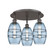 Ballston Three Light Semi-Flush Mount in Oil Rubbed Bronze (405|516-3C-OB-G557-6BL)