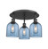 Ballston Three Light Flush Mount in Matte Black (405|516-3C-BK-G558-6BL)