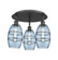 Ballston Three Light Semi-Flush Mount in Matte Black (405|516-3C-BK-G557-6BL)