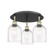 Ballston Three Light Semi-Flush Mount in Black Antique Brass (405|516-3C-BAB-G558-6CL)