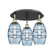Ballston Three Light Semi-Flush Mount in Black Antique Brass (405|516-3C-BAB-G557-6BL)