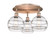 Ballston Three Light Semi-Flush Mount in Antique Copper (405|516-3C-AC-G556-8CL)