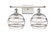 Ballston Two Light Bath Vanity in White Polished Chrome (405|516-2W-WPC-G556-8CL)