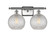 Ballston Two Light Bath Vanity in Brushed Satin Nickel (405|516-2W-SN-G122C-8CL)