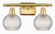 Ballston Two Light Bath Vanity in Satin Gold (405|516-2W-SG-G122C-6CL)