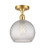 Ballston One Light Semi-Flush Mount in Satin Gold (405|516-1C-SG-G122C-8CL)