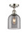 Ballston One Light Semi-Flush Mount in Polished Nickel (405|516-1C-PN-G558-6SM)