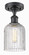 Ballston One Light Semi-Flush Mount in Matte Black (405|516-1C-BK-G559-5CL)