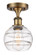 Ballston One Light Semi-Flush Mount in Brushed Brass (405|516-1C-BB-G556-6CL)