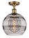 Ballston One Light Semi-Flush Mount in Brushed Brass (405|516-1C-BB-G556-10SM)