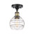 Ballston One Light Semi-Flush Mount in Black Antique Brass (405|516-1C-BAB-G556-6CL)