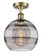 Ballston One Light Semi-Flush Mount in Antique Brass (405|516-1C-AB-G556-10SM) Ballston One Light Semi-Flush Mount in Antique Brass (405|516-1C-AB-G556-10SM)