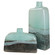 Fuze Vases, Set Of 2 in Aqua And Bronze (52|18096)