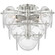 Loire Four Light Flush Mount in Polished Nickel (268|ARN 4450PN-CSG)