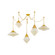 Angelique Five Light Chandelier in Vintage Polished Brass (68|383-59-VPB)