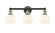 Edison Three Light Bath Vanity in Black Antique Brass (405|616-3W-BAB-G1217-6WV)