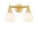 Edison Two Light Bath Vanity in Satin Gold (405|616-2W-SG-G1217-6WV)