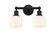 Edison Two Light Bath Vanity in Matte Black (405|616-2W-BK-G1217-6WV)