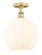 Edison One Light Semi-Flush Mount in Brushed Brass (405|616-1F-BB-G1217-12WV)