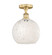 Edison LED Semi-Flush Mount in Brushed Brass (405|616-1F-BB-G1216-10WM)