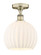 Edison One Light Semi-Flush Mount in Antique Brass (405|616-1F-AB-G1217-10WV)