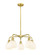 Downtown Urban LED Chandelier in Satin Gold (405|516-5CR-SG-G1217-6WV)