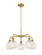Ballston LED Chandelier in Brushed Brass (405|516-5CR-BB-G1216-6WM)
