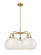 Ballston Five Light Chandelier in Brushed Brass (405|516-5CR-BB-G1216-10WM)