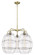 Downtown Urban LED Chandelier in Antique Brass (405|516-5CR-AB-G557-10CL)