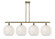 Ballston Four Light Island Pendant in Antique Brass (405|516-4I-AB-G1216-12WM)