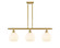 Ballston Three Light Island Pendant in Satin Gold (405|516-3I-SG-G1217-8WV)