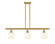 Ballston Three Light Island Pendant in Satin Gold (405|516-3I-SG-G1217-6WV)