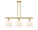 Ballston Three Light Island Pendant in Satin Gold (405|516-3I-SG-G1217-10WV)