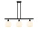 Ballston Three Light Island Pendant in Matte Black (405|516-3I-BK-G1217-8WV)
